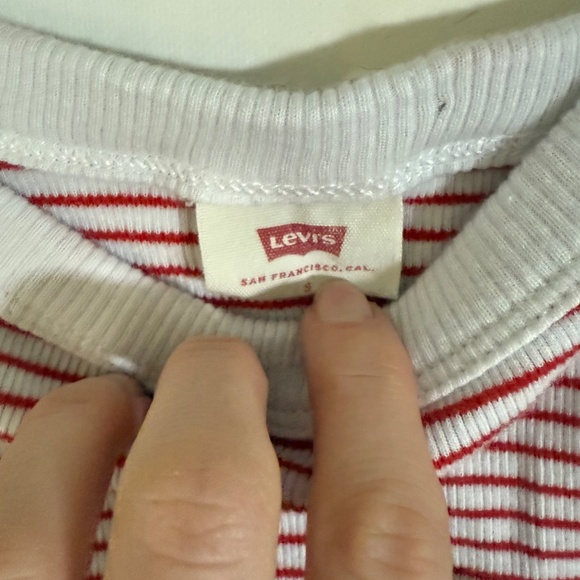 Levi’s | The Essentials Sporty Rib Tank | Size S | Red & White Stripe - Picture 5 of 6